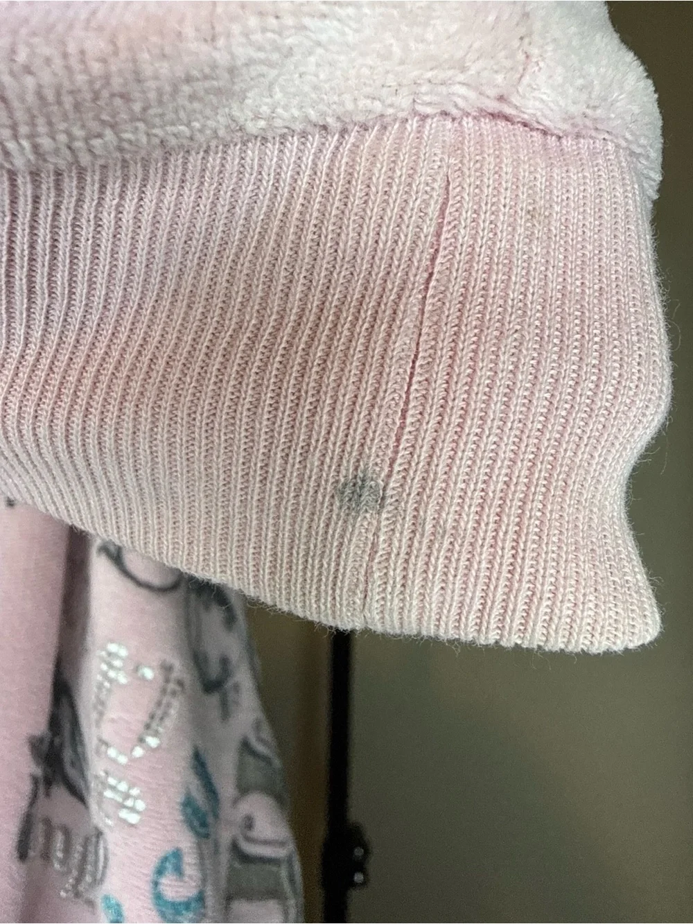 Juicy Couture Light Pink Velour Zip Hoodie with Crystal JUICY Logo